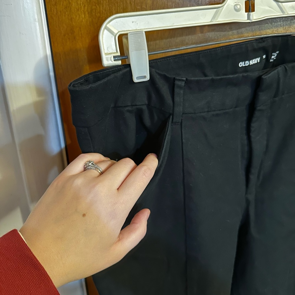 Black Front Split Pixie Pants - image 3